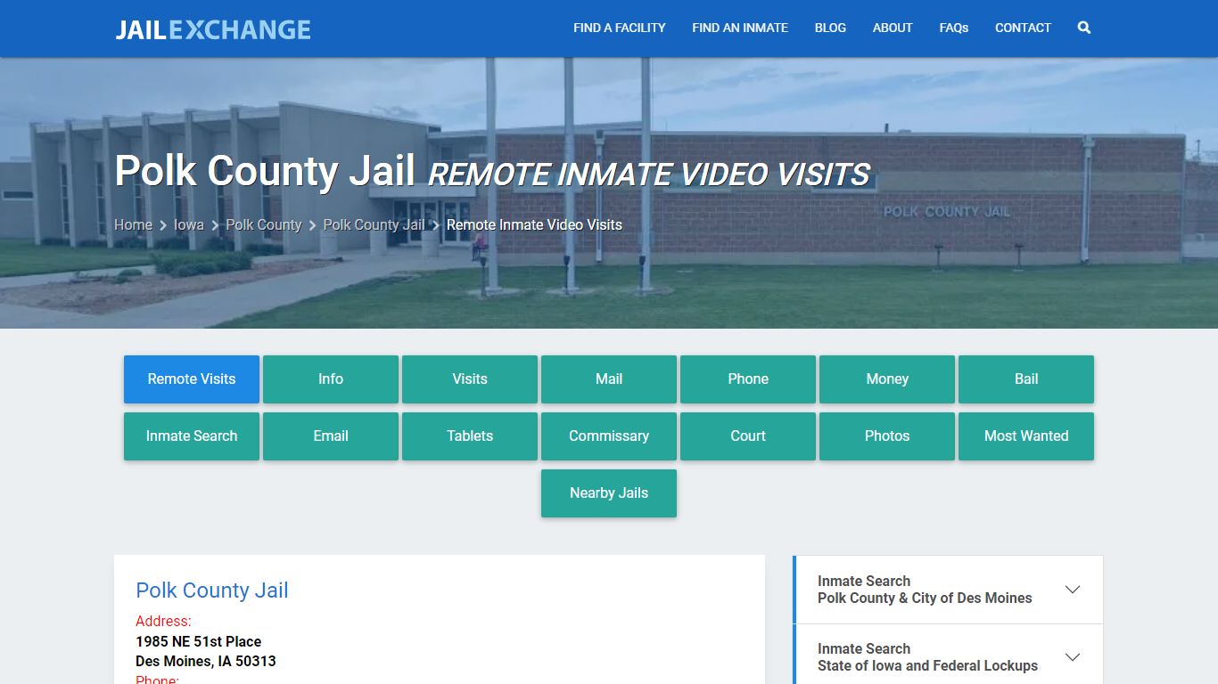 Video Visitation - Polk County Jail, IA - Jail Exchange